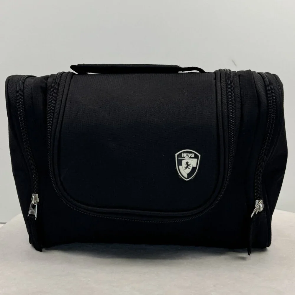 Heys Black Hanging Toiletry Bag Travel Organizer Multiple Compartments Diddy Bag